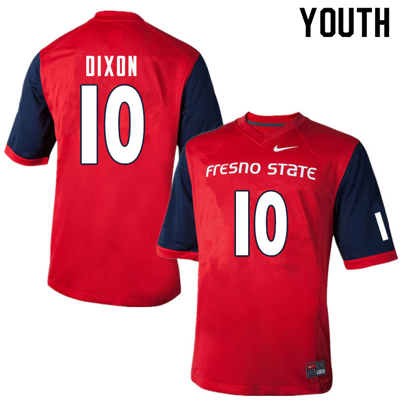 Youth #10 Peyton Dixon Fresno State Bulldogs College Football Jerseys Sale-Red